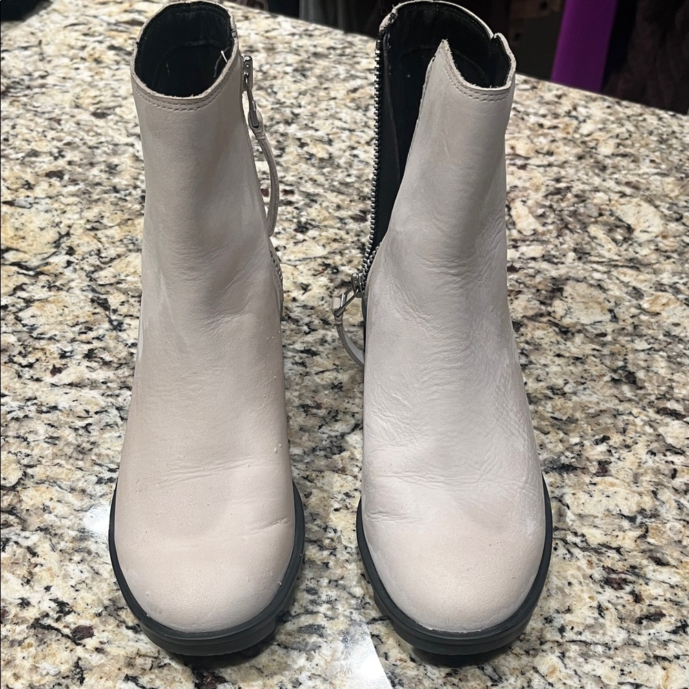 Sorel Cream Ankle Booties